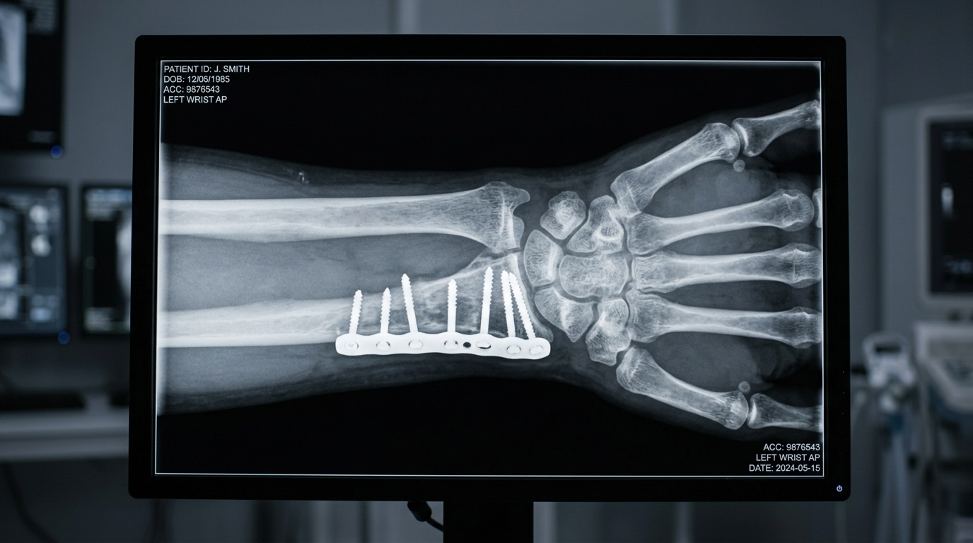 Placa y tornillos en fractura de muñeca: postoperatorio y rehabilitación